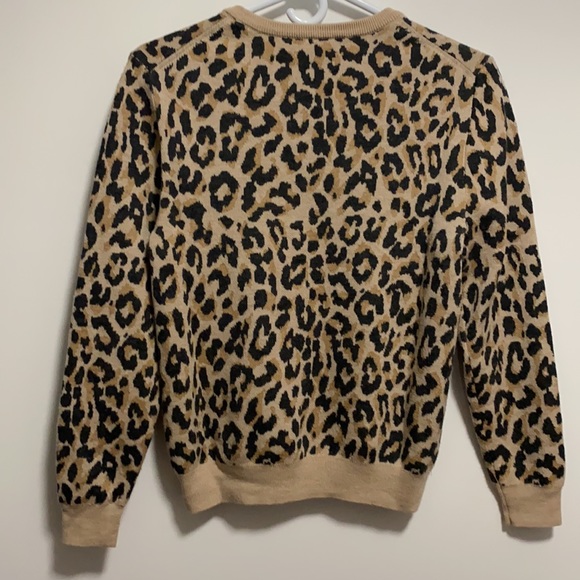 J.Crew Leopard Merino Wool Sweater - Picture 3 of 4